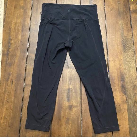 Athleta Women’s Medium Black High-Waisted Cropped Leggings, inner waist pocket M - Picture 2 of 8